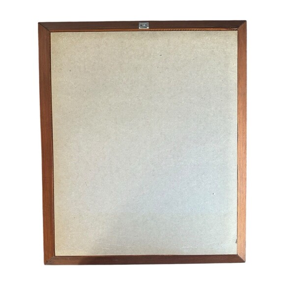 Margaret Keane A Little Kiss Big Eyes Boy Girl Framed MCM Vintage Art - Picture 13 of 16